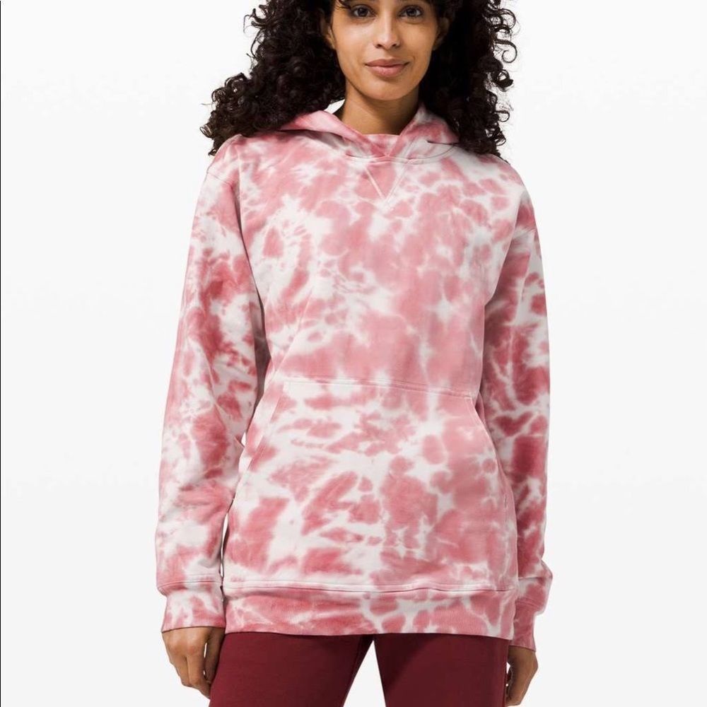 Lululemon All Yours Hoodie | size 8 | rose pink tie dye *like new*